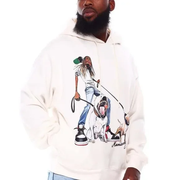 [ AKOO ] PITTY HOODIE (B&T), WHITE, $98 - Picture 2 of 4